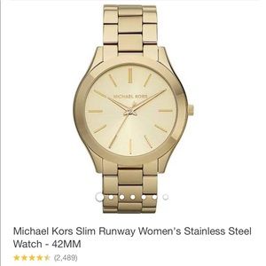 Michael Kors Slim Runway Gold Watch